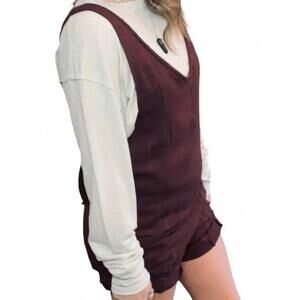 NEW GARDENBELLE sleeveless mini romper in brown